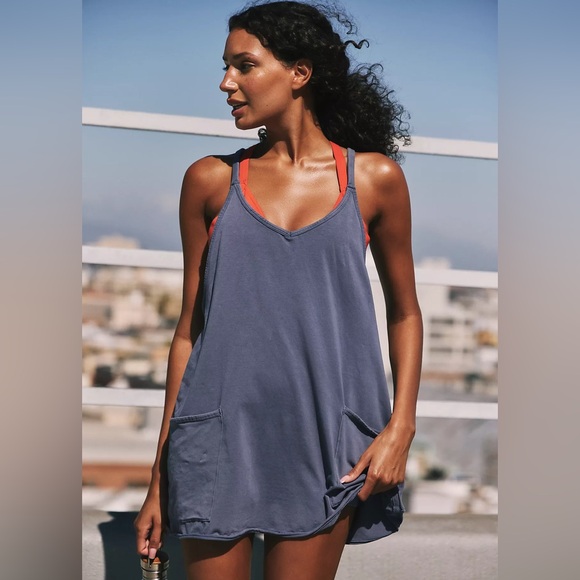 Free People Hot Shot Mini Dress💙 IR - Picture 1 of 16